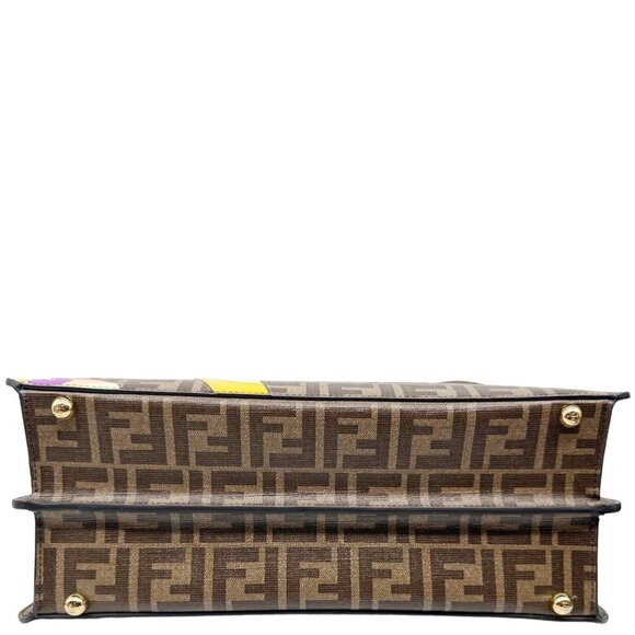 FENDI x Antonio Lopez Peekaboo I See U Medium Zucca Canvas  Fendi  x Antonio Lopez Peekaboo I See U Medium Zucca Canvas Crossbody Bag Dark B